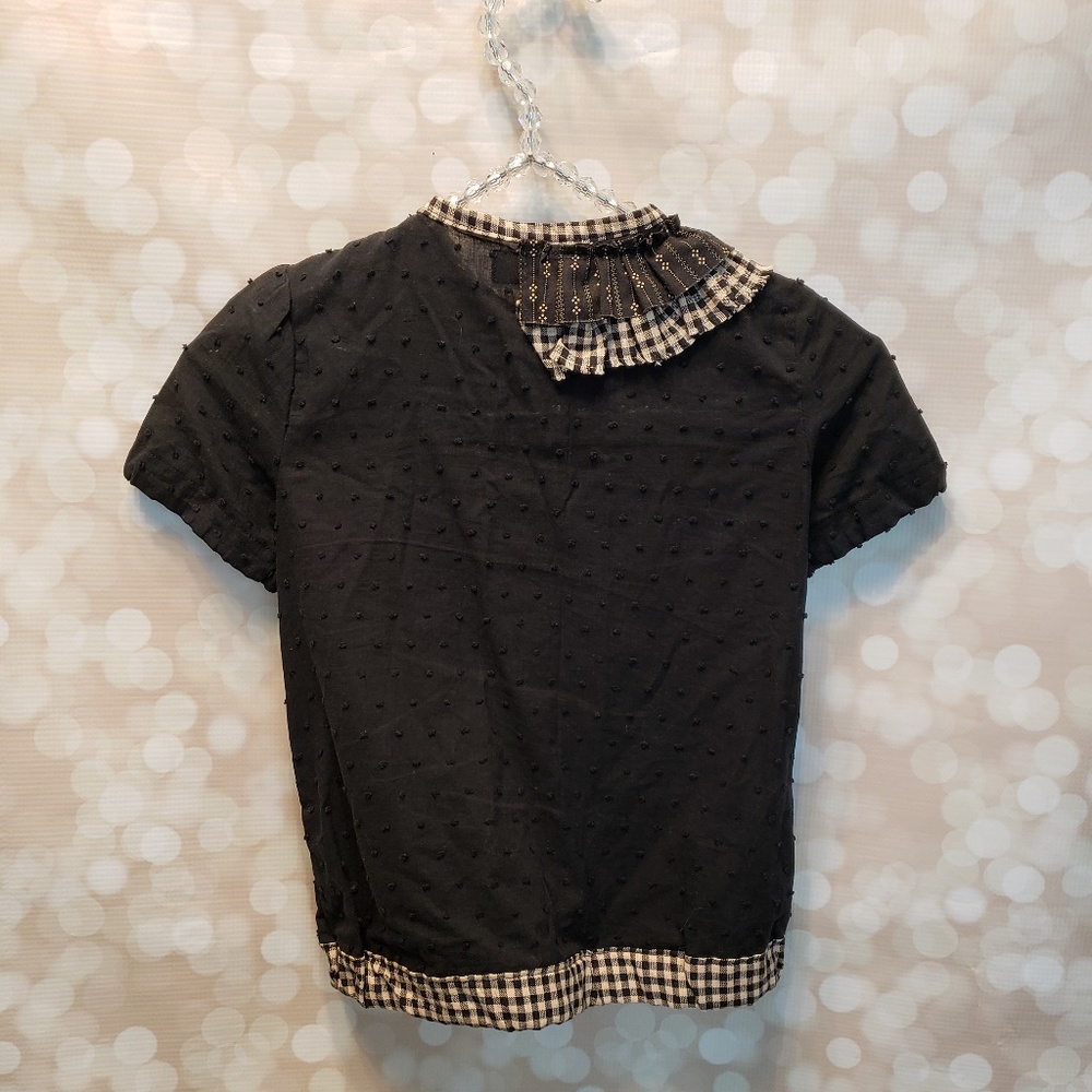 Black Ruffle Top - Picture 2 of 6